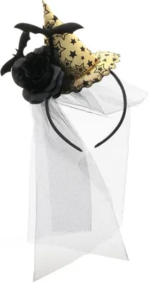 Image de Golden Elegance - Bandeau avec voile, un accessoire unique pour des occasions inoubliables