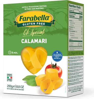 Zdjęcie produktu dla Makaron bezglutenowy Calamari 250g - Farabella