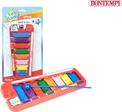 Immagine prodotto di Xilofono Bontempi a 8 note colorate, strumento musicale giocattolo per bambini dai 18 mesi in su