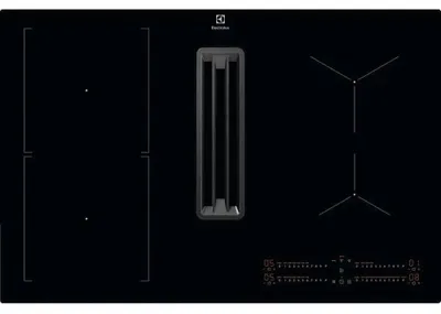 Image de Table de cuisson aspirante induction 78cm 4 feux 7350w noir - Electrolux - KCC83443 -