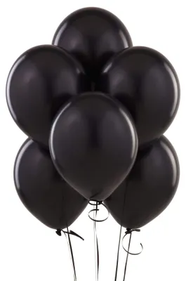 5 Schwarze Latexballons, Heliumqualität, 12 Zoll, Party