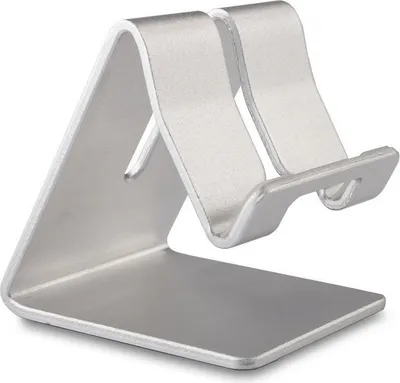Produktbild von Handyhalter Stand Aluminiumlegierung Metall Tablet Schreibtischhalter Handyständer Handyständer Silber grau
