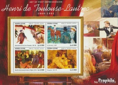 Produktbild von Briefmarken Sierra Leone 2015 Mi 6487-6490 Kleinbogen (kompl. Ausg.) postfrisch Henri de Toulouse-Lautrec