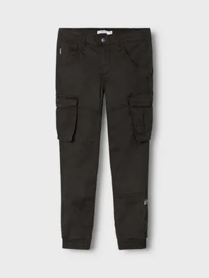 Produktbild von NAME IT Kinder Cargo Hose für Jungen Jogger Chino Pants Freizeithose Baumwolle Größe: 116