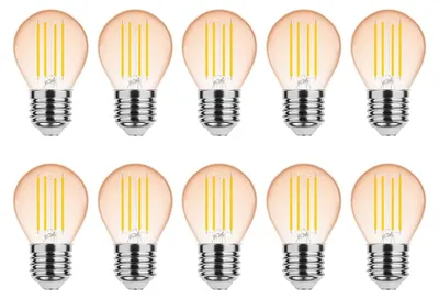 Produktbild von Modee E27 LED Filamentlampe P45 4W 300lm 1800K Warmweiß Dimmbar 10 Stück