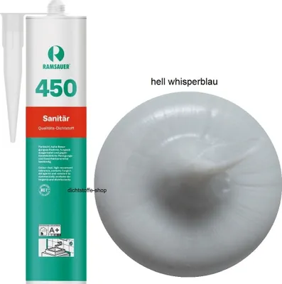 Produktbild von Ramsauer 450 Sanitär 1K Silikon Dichtstoff 310ml Kartusche hell whisperblau
