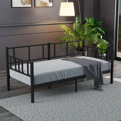 Produktbild von Skye Decor, Daybed - Black 100x200, Tagesbett, Schwarz, 100 % METALL, 100 x 200 x 83 cm