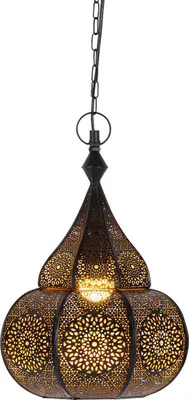 Zdjęcie produktu dla Orientalna lampa wisząca Ilham czarna - 40cm