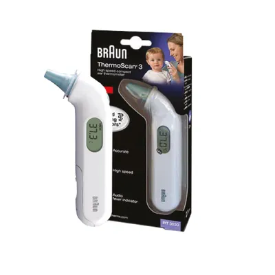 Immagine prodotto di Braun ThermoScan 3 IRT 3030 termometro clinico bianco