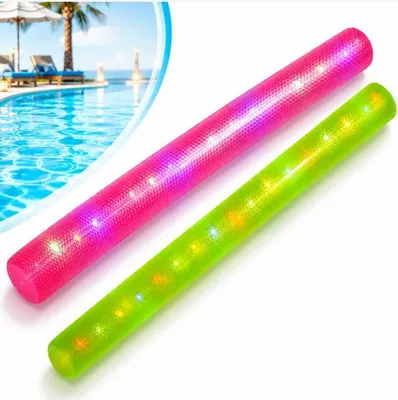 Produktbild von Schwimmhilfe Pool 2er Set aufblasbar LED, Schwimmnudel Spielzeug für Kinder & Erwachsene, PVC Wasserspielzeug für Sommer & Strand