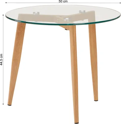 Produktbild von Homestyle4u Glastische Beistelltisch Couchtisch Glas Rund 2 er Set Wohnzimmertisch