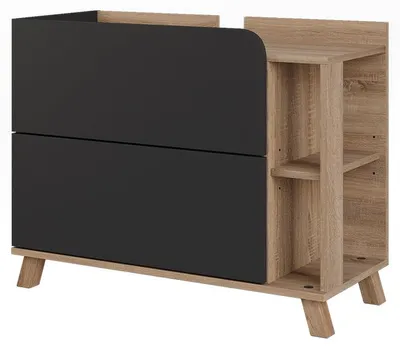 Obrázok produktu pre Spodná skrinka pod umývadlo Vicco Karen antracitová/Sonoma 80 x 65 cm s 2 zásuvkami, Model 62828