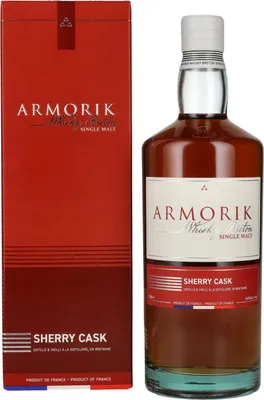 Image de Armorik SHERRY CASK Whisky Breton Single Malt 46% Vol. 0,7l en boîte cadeau