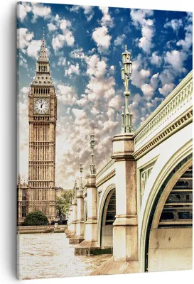 Produktbild von Bild auf Leinwand - Leinwandbild - Einteilig - London architektur big ben - 50x70cm - Wand Bild - Wanddeko - Wandbilder - Leinwanddruck - Wanddekoration - Leinwand bilder - Wandbild - PA50x70-2415