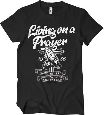 Produktbild von Living On A Prayer T-Shirt - Small - Black