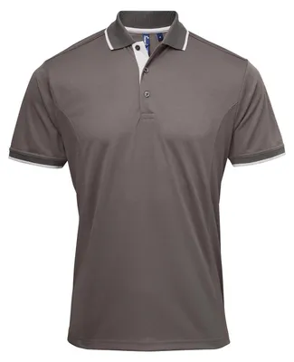 Obrázok produktu pre Premier - Pánske polo tričko, Coolchecker LT5319 (XXL) (tmavošedá/strieborná)