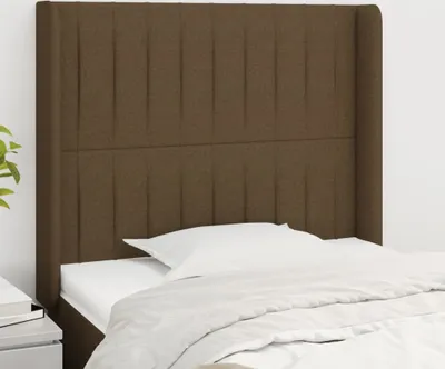 Produktbild von "SALE 2026" Kopfteil mit Ohren Dunkelbraun 83x16x118/128 cm Stoff - Kopfteile DE6514549