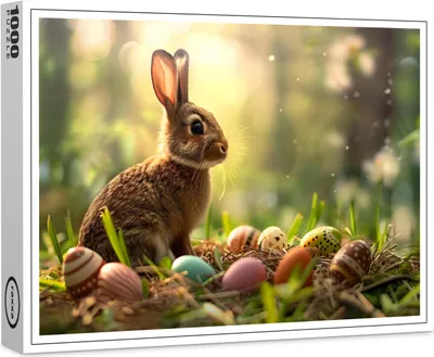 Produktbild von raxxa Premium-Puzzle "Osterhase Zauberpfote", 1000 Teile