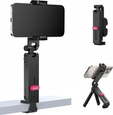 Zdjęcie produktu dla Uchwyt Statyw 3w1 na Telefon Smartfon 2 x ISO Zacisk Klips 360° / ULANZI MA89