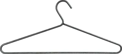 Image de Cintre Kulm fixe avec barre pour pantalons, acier noir passivé, largeur : 418 mm