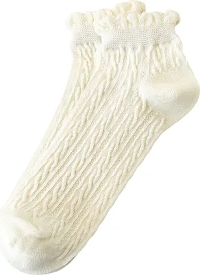 Produktbild von 1 Paar Damensocken, niedrig geschnitten, mit gerafftem Rand, ausgehöhltes Netzgewebe, einfarbig, hohe Elastizität, rutschfest, dünn, weich, atmungsaktiv, schweißabsorbierend, einlaufsicher, kurze Bootssocken