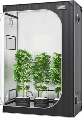Produktbild von 2x4 Grow Tent, 48'' x 24'' x 72'', High Reflective 2000D Mylar Hydroponic Growing Tent with Observation Window, Tool Bag and Floor Tray for Indoor Plants Growing