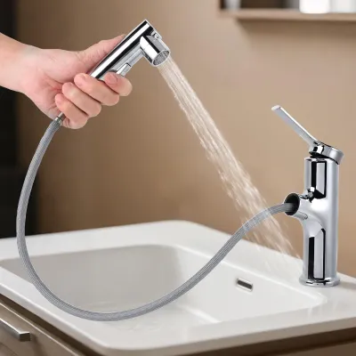 Produktbild von Wasserhahn mit Ausziehbrause für Bad und Küche