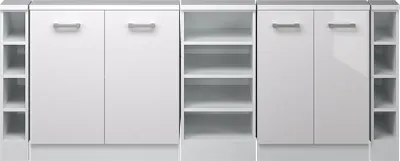 Produktbild von Dachschrägenschrank-Set Vicco Rion Weiß Hochglanz 5er Set, Model 56063