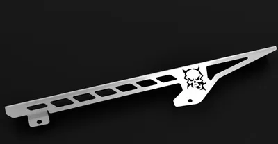 Productafbeelding van ZIEGER kettingbescherming, compatibel met KTM 125 Duke, bouwjaar 2011-2016 | 200 Duke, kleur: zilver