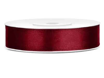 Zdjęcie produktu dla Wstążka satynowa 12 mm x 25 m Bordowa