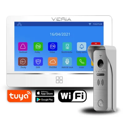 Produktbild von SET Videotelefon VERIA 8277B-W (Wi-Fi), weiß + Innenstation VERIA 831, 2-Draht-System