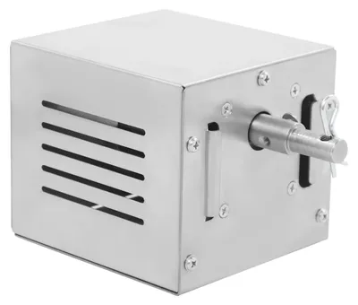 Produktbild von BBQ Grillmotor - Elektrischer Drehspießmotor - 220V 25W 50Hz - Edelstahl - Für Ganzlamm und Spießbraten - Welle 5 cm - 12x11x10,5 cm - Hellgrau