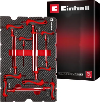 Obrázek produktu pro Sada šroubováků s T-rukojetí EINHELL E-Case, 370526, 9 kusů