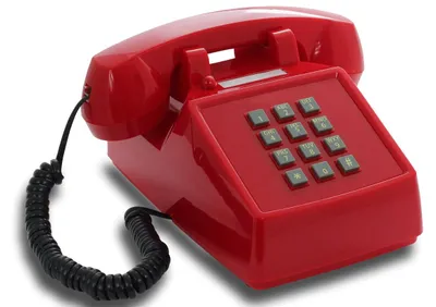 Zdjęcie produktu dla Opis PushMeFon kablowy telefon retro z przyciskami, telefon z przyciskami, telefon stacjonarny, telefon amerykański