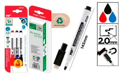 Productafbeelding van Markeerstiften voor whiteboard, 3 kleuren