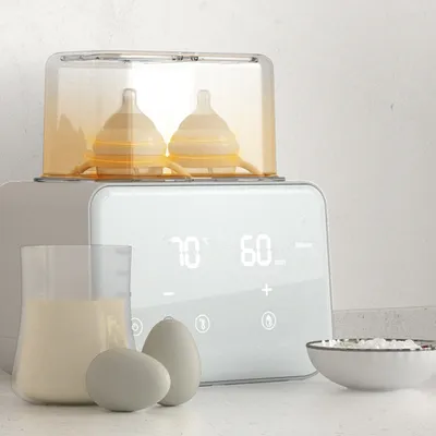 Produktbild von Flaschenwärmer & Babykostwärmer, Babyflaschenwärmer, Baby Flaschenwärmer, für 2 Flaschen, Konstante Temperatur in 24h, Timer-Funktion, Hohe Kapazität
