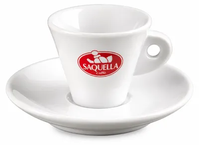 Produktbild von Saquella Espressotasse mit Unterteller Porzellan für Zuhause Barista