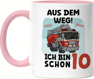 Produktbild von Aus Dem Weg Ich Bin Schon 10 Tasse Rosa Happy Birthday 10. Geburtstag Alles Gute Herzlichen Glückwunsch Feier