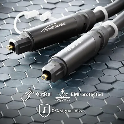 Produktbild von TOSLINK Cable Optisches Audiokabel - 7,5m - Glasfaserkabel für Soundbars, mit Sc
