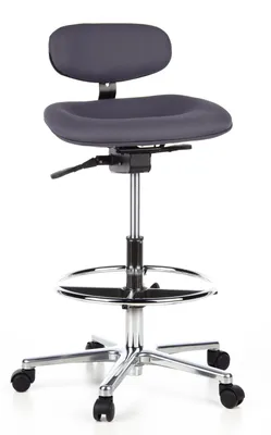 Image de hjh OFFICE Chaise de comptoir WORK MF Chaise de travail sans accoudoirs Tissu