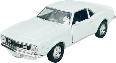 Image de Welly Old Timer 1968 Chevrolet Camaro Z28 blanche 1:34-1:39 Modèle en métal moulé sous pression Neuf dans sa boîte 42324