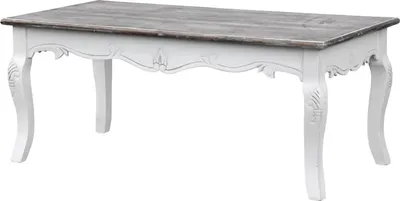 Zdjęcie produktu dla FURNLUX Stolik kawowy Rimini Biały Brązowo-Biały 120cm / Kolor główny: Biały / Wymiary: 120 x 50 x 60 cm