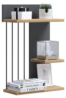 Immagine prodotto di Ripiano pensile moderno in legno – mensola da parete salvaspazio Dolira M, 60 x 40 x 19 cm, elegante ripostiglio e libreria per soggiorno, ufficio e disimpegno
