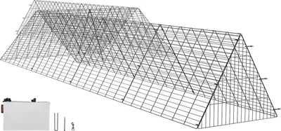 Immagine prodotto di VEVOR tunnel per polli, 729 x 200 x 61,5 cm pollaio per cortile, recinto portatile all'aperto con struttura angolare, 2 set, adatto per polli, anatre, conigli