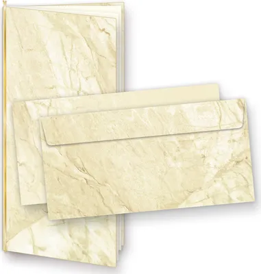 Produktbild von Einladungskarten Marmor (50 Sets) ohne Text selbst bedruckbar, mit Einlegeblätter + Goldbänder, für Geburtstag, Hochzeit uvm.