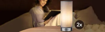 Image de Ensemble de 2 lampes de table tactiles, intensité variable, ampoules LED incluses