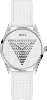 Produktbild von Guess W1227L1 Mini Imprint silber weiss Silikon Armband Uhr Damen NEU
