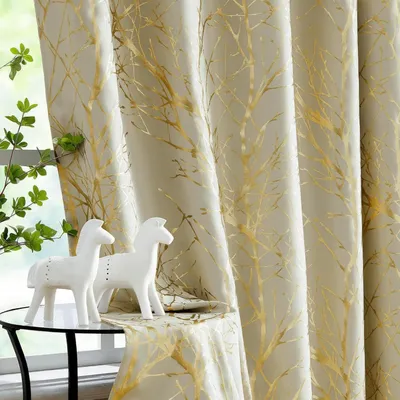 Productafbeelding van Beige Gouden Verduisteringsgordijnen voor Woonkamer, 90 Inch