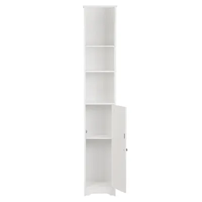 Produktbild von FCH Badezimmerschrank schmaler, Küchenschrank, mit Tür, offenen Fächern, verstellbaren Ablagen, 30 x 24 x 170 cm