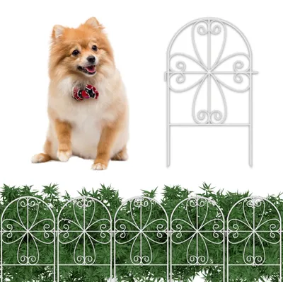 Immagine prodotto di Recinzione decorativa in metallo a forma di cuore per il giardino, set da 10 pezzi